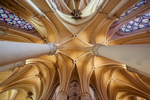 chartres, cathedrale,gothique, sculpturenef, déambulatoire