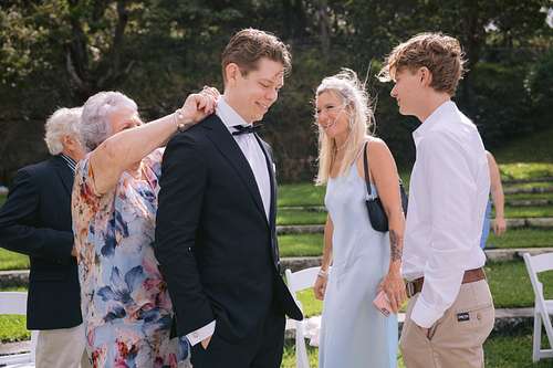 Wedding ceremony at Bradleys Head Amphitheatre