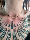 Strass charms kitten necklace