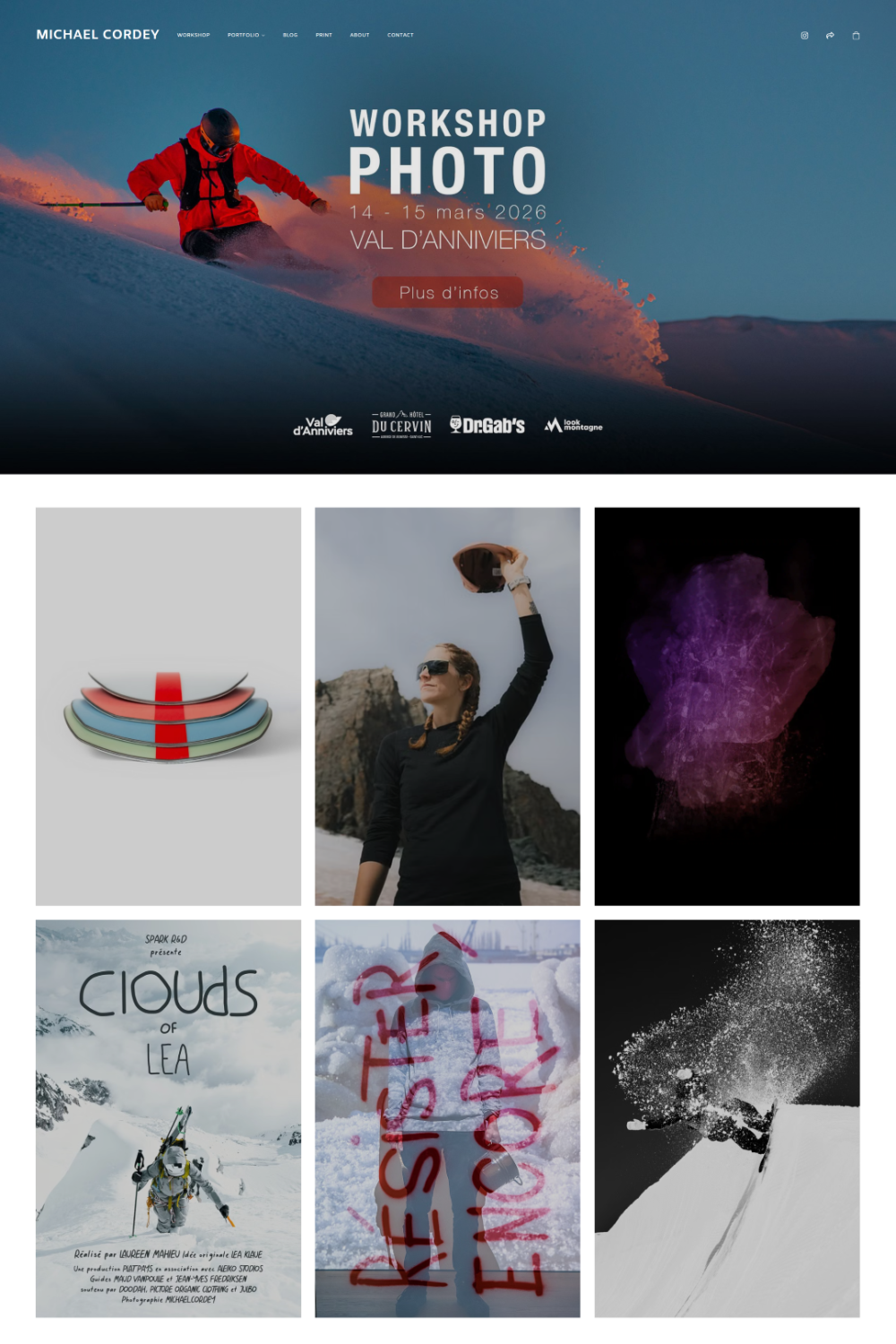 Michael Cordey's Portfolio website screenshot