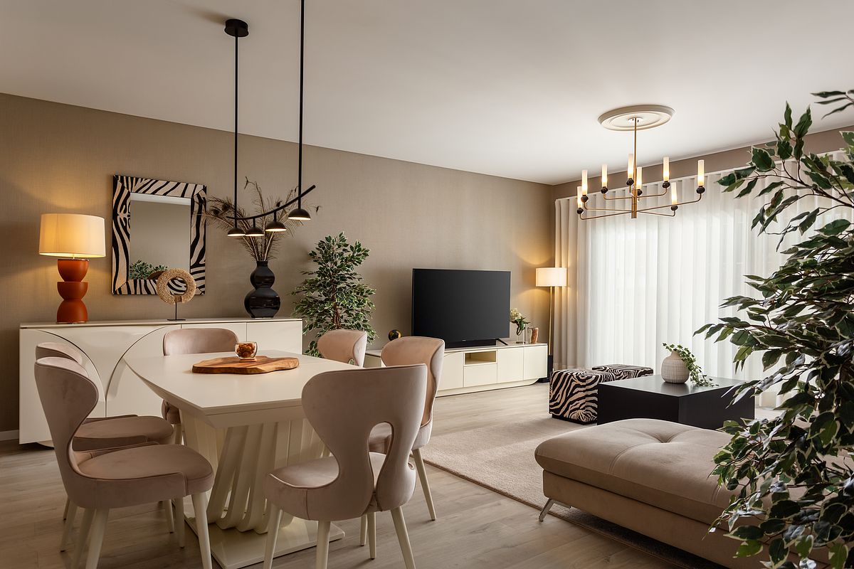 Fotografia de no Apartamento Montijo, destacando a decora&ccedil;&atilde;o com Estilo Africano.