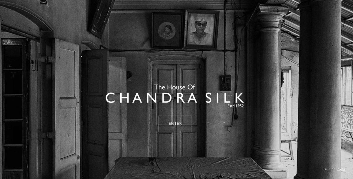 Il sito web per le piccole imprese di Chandran Silk