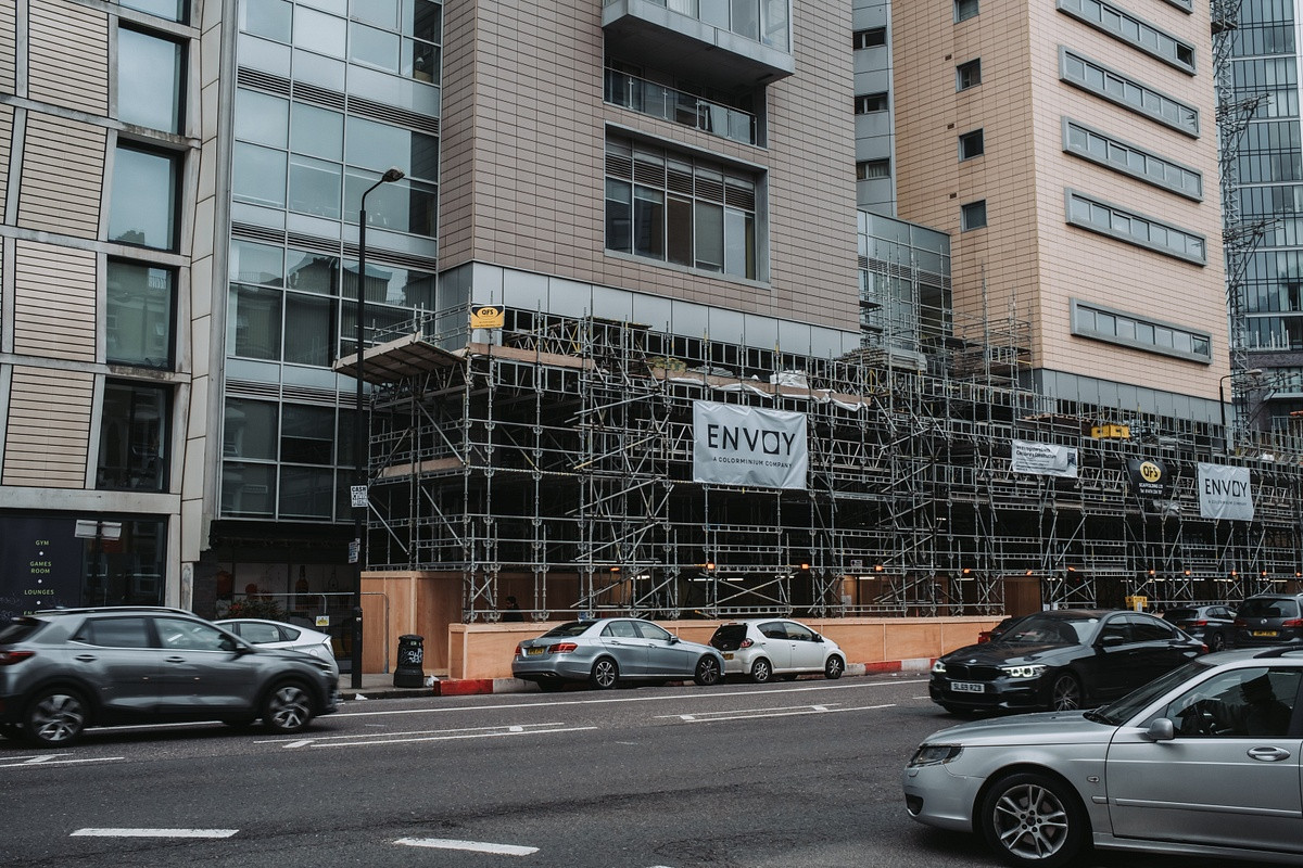Building work in central London