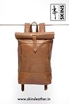 SKINS: Koshā Vanta Leather Rolltop Backpack