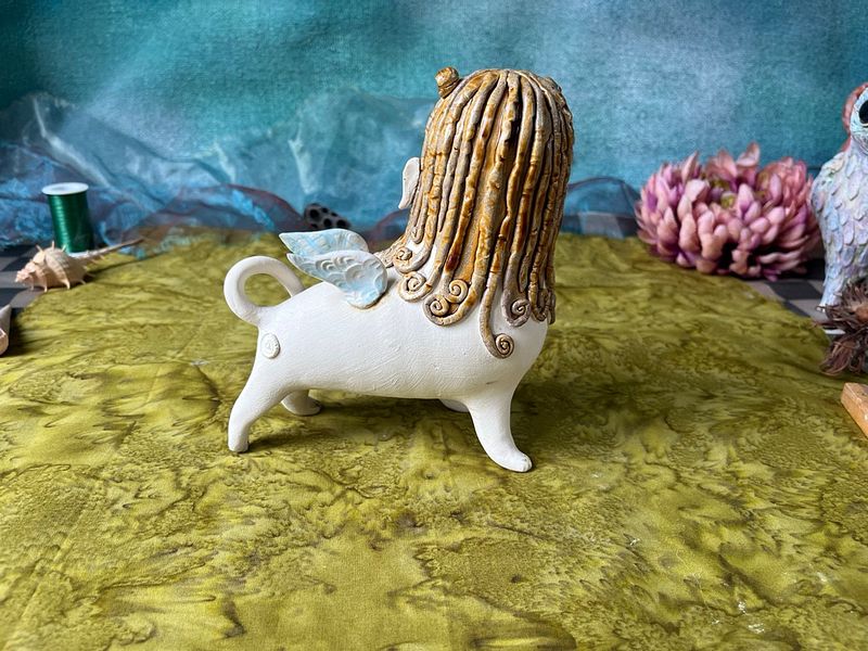 Lammasu, winged lion. Original mini-sculpture