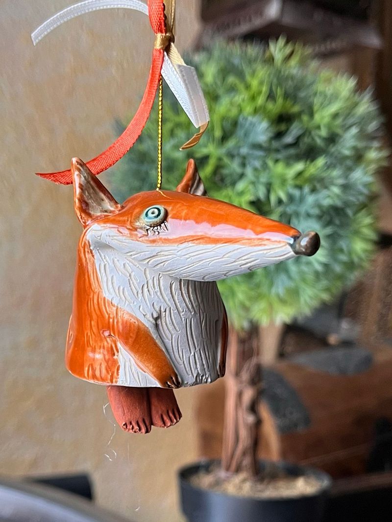 Little fox, ceramic mini sculpture