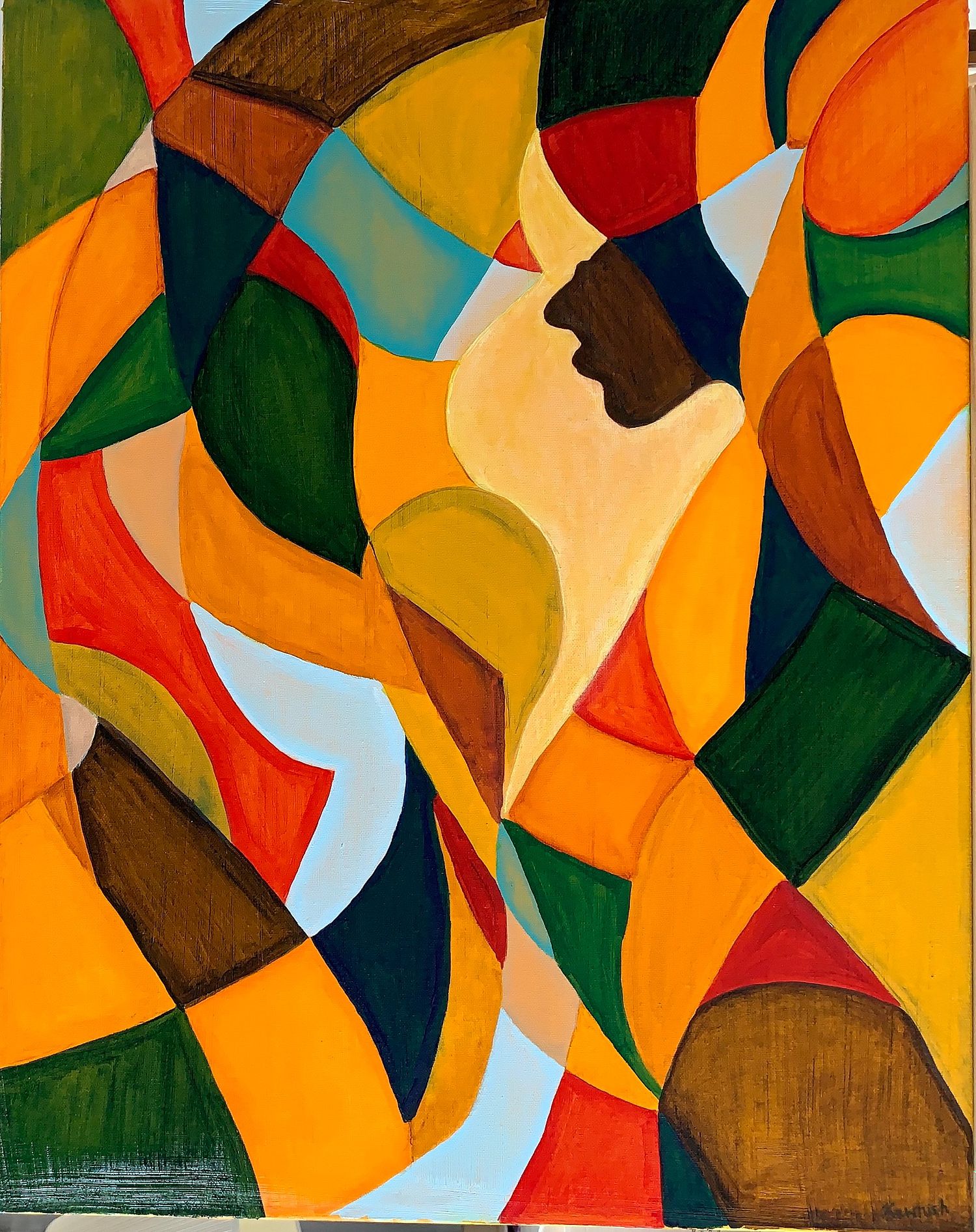 Original oil painting by Kawnish – abstract emotional artwork in rich impasto layers