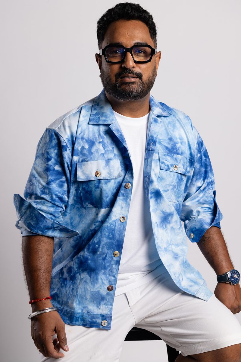 Cotton Twill Shacket - Summer Sky