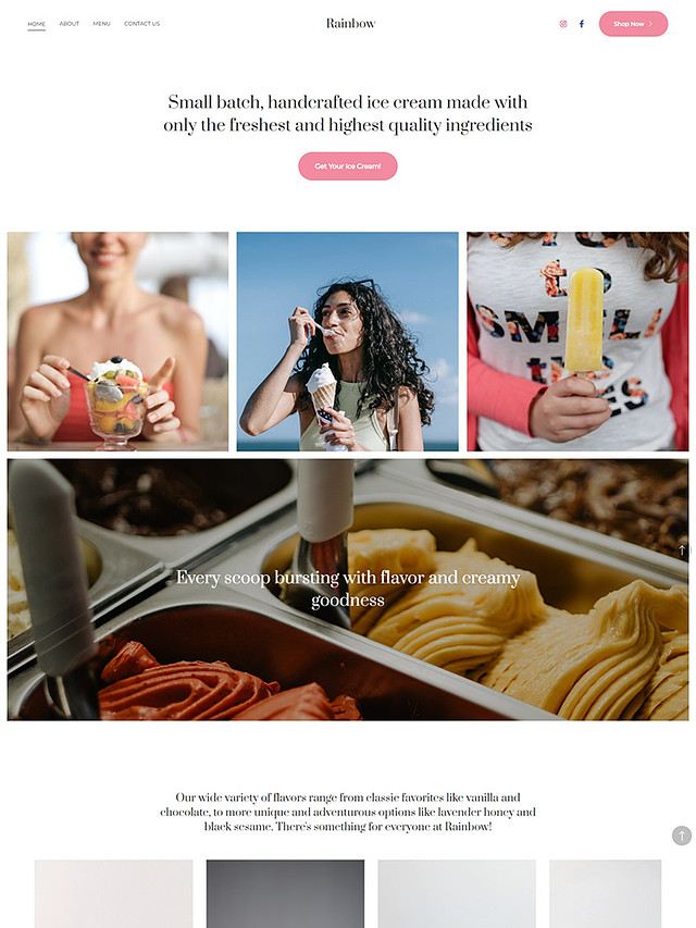 Rainbow - Pixpa Portfolio Website Templates