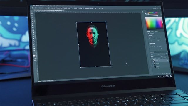 Imagem de uma foto sendo editada usando um software