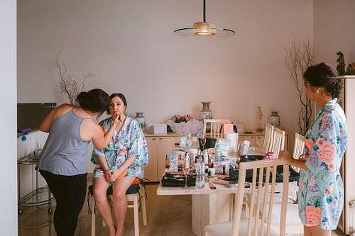 Bride Getting Ready