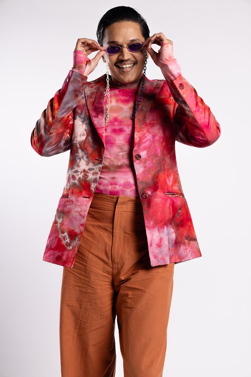 Single Breasted Blazer - Scarlet Sky