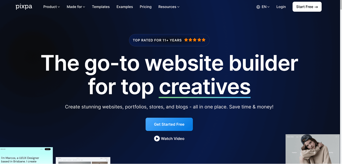Pixpahome page di