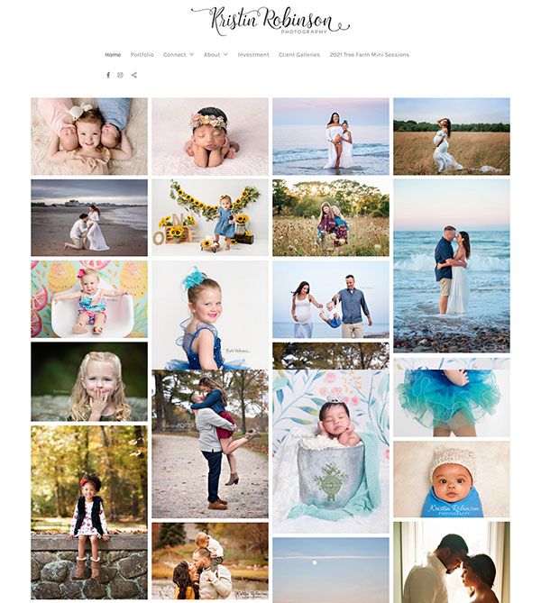 Przykłady witryn z portfolio Kristin Robinson