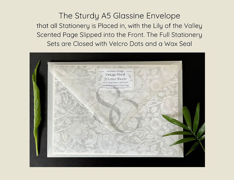 Luxury Vintage Floral Scented Letter Writing Stationery Gift Set with Accessories