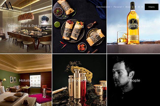 Ankush Maria - Portfoliowebsite voor freelancefotografen