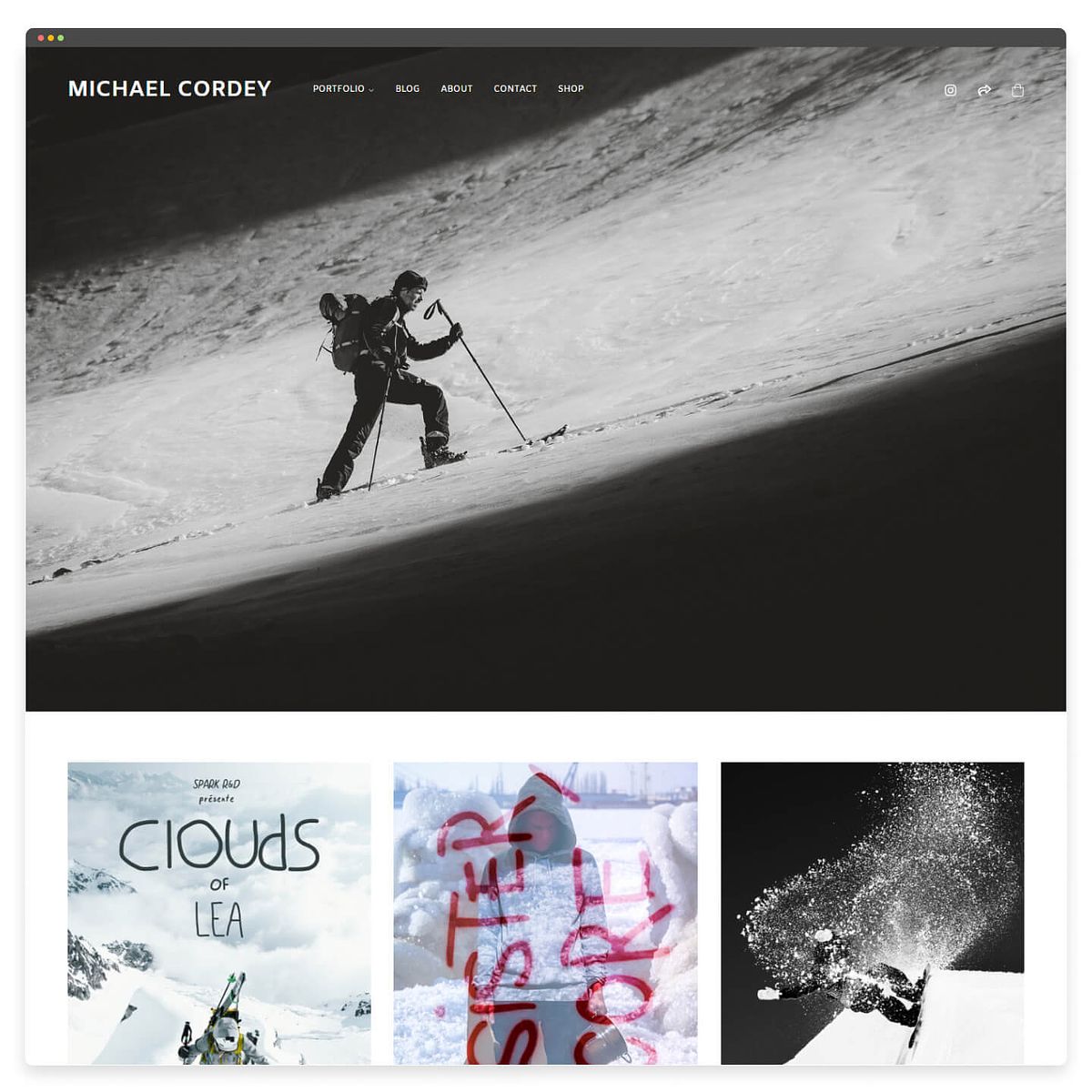 Witryna bloga Michaela Kordeya