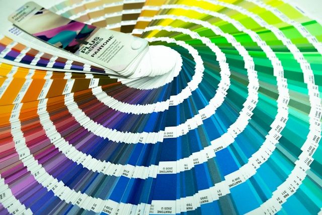 Immagine che mostra una gamma di tavolozze di colori