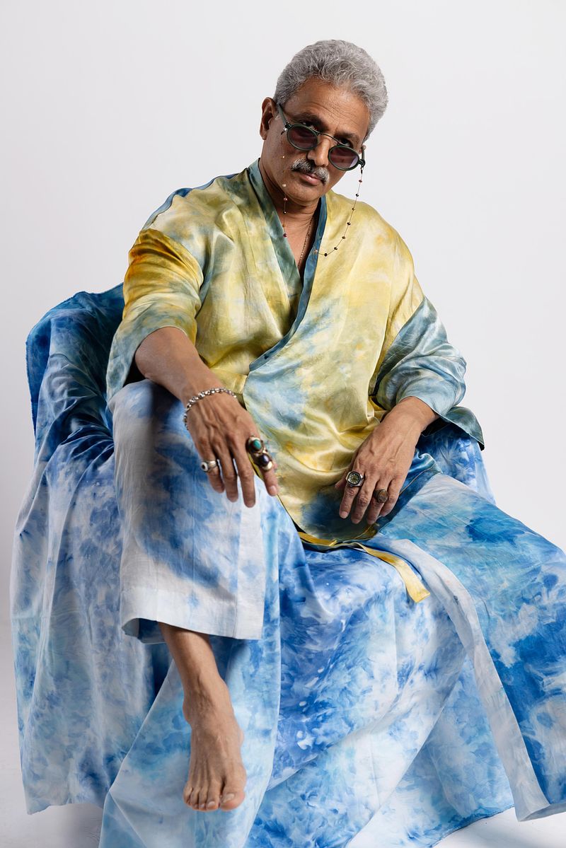 Linen Satin Kimono Jacket - Golden Hour