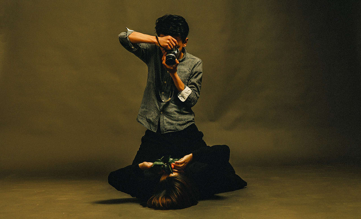 Professional photographers experimenting with creating images.