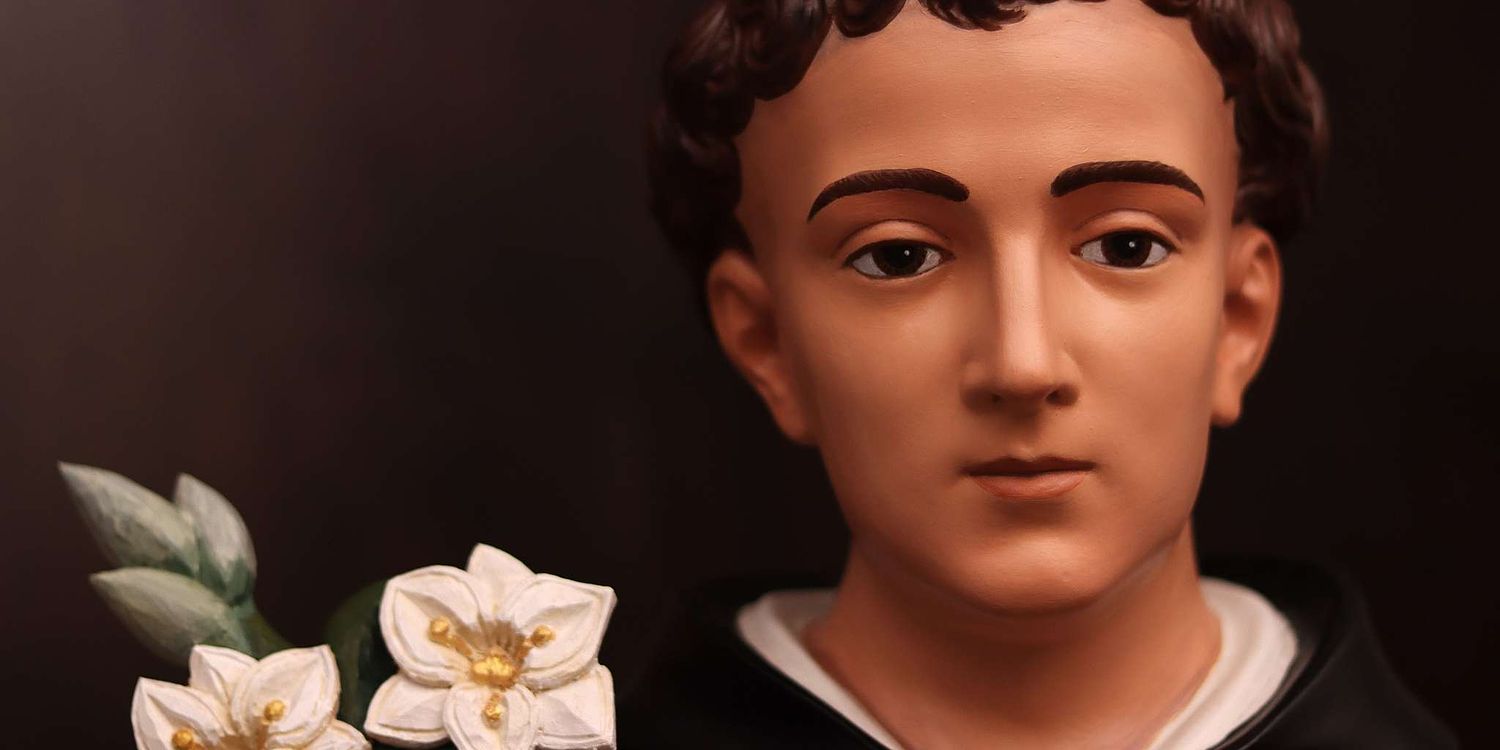Saint Dominic Statue Restoration and hand-carved lilies for Holy Trinity Catholic Church in Somerset, Ohio
