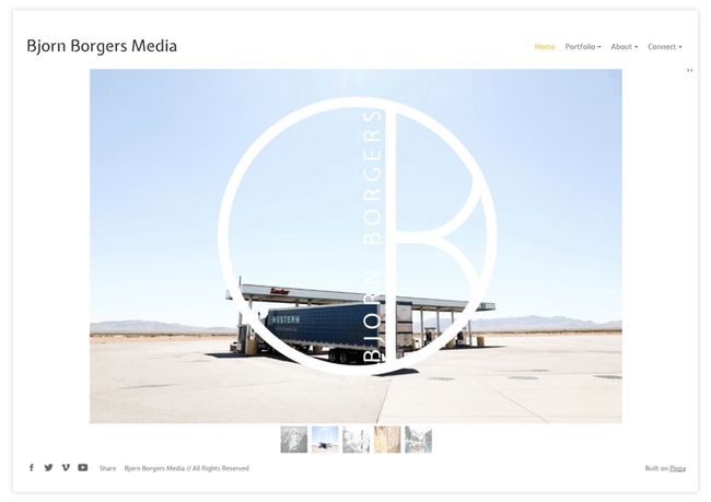 Björn Borgers minimalistische Portfolio-Website