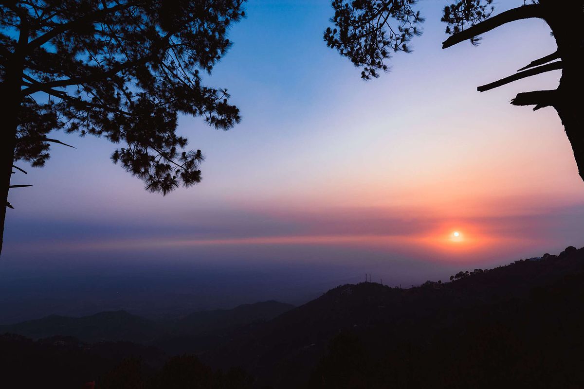 nature, sunset, natural, mountain, silluattes,