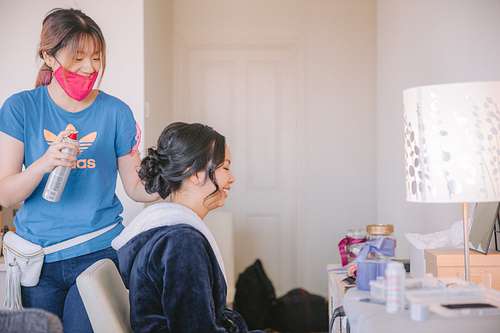 Bride Getting Ready