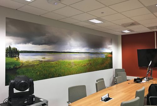 `A view from The Lake Ahtiala` in VIRTA building, Lempäälä, Finland. 2017