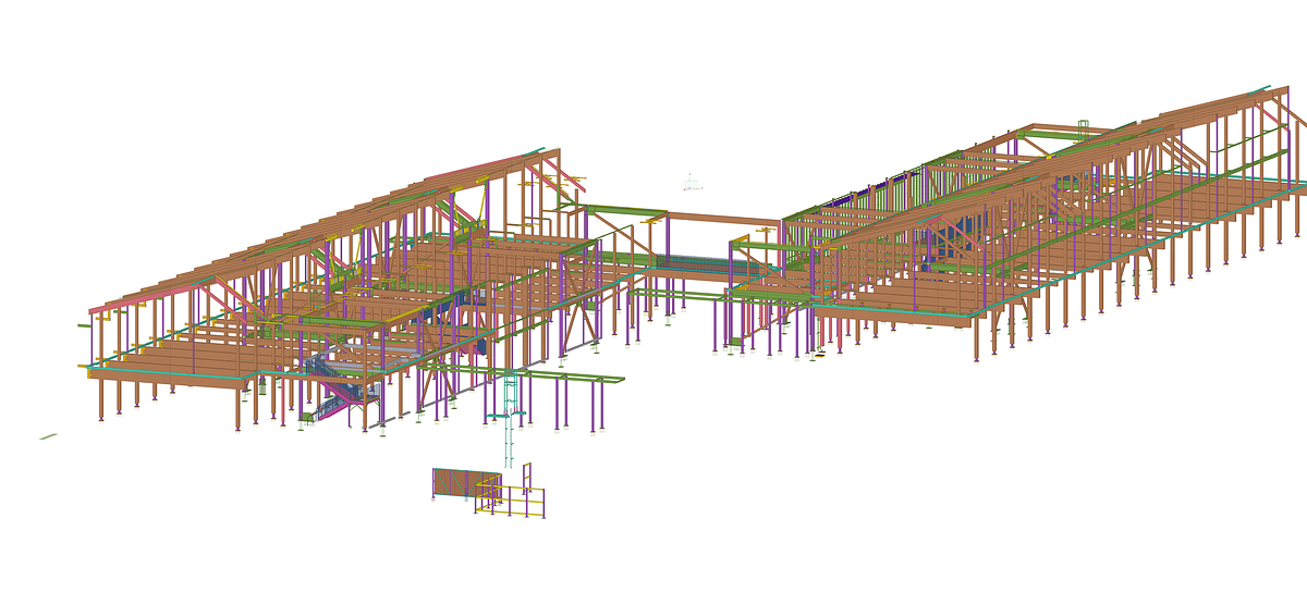 Tekla Structures model with DSTV/CNC compatibility