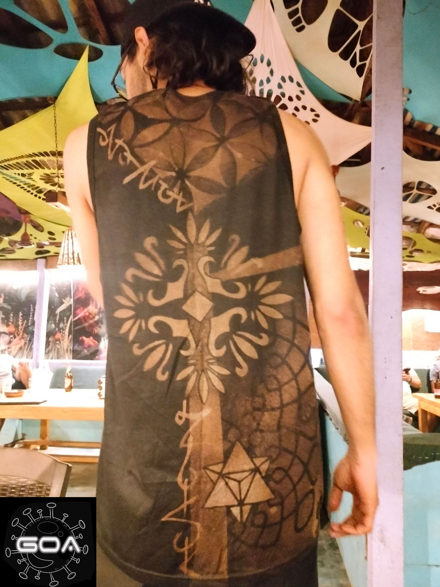 GoaVirus hand printed t-shirt