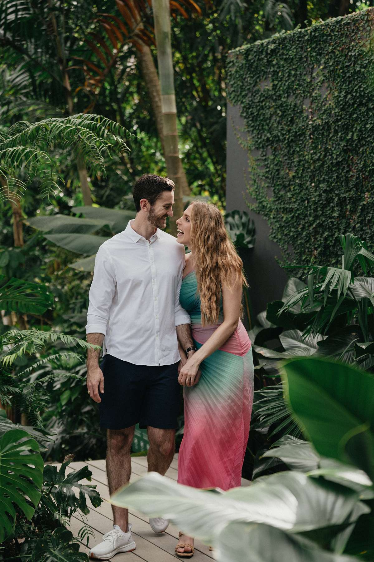 Photographer capturing engagement at Nayara Springs Costa Rica
