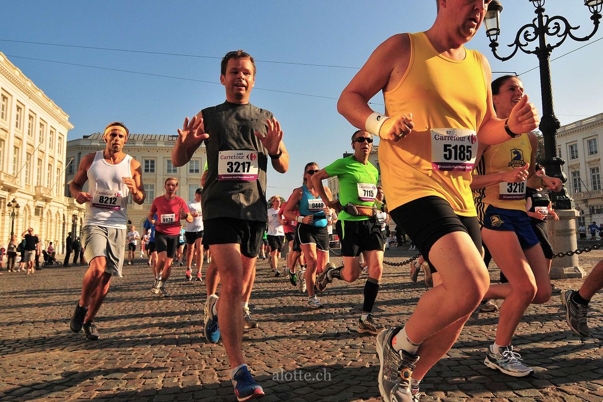 Martin Potter running Brussels half marathon 2012