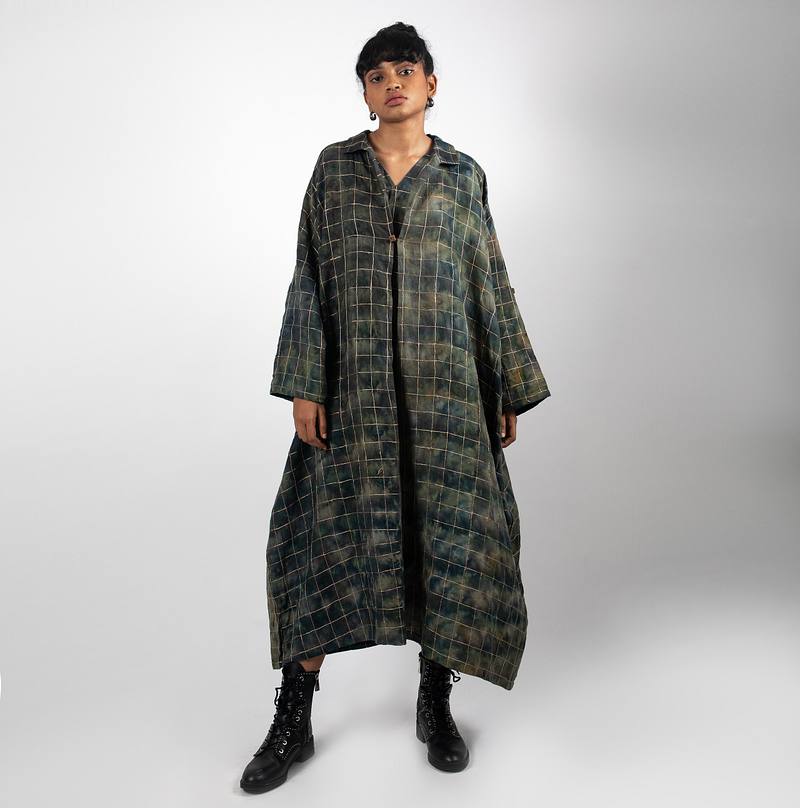 Chequered Choga Dress