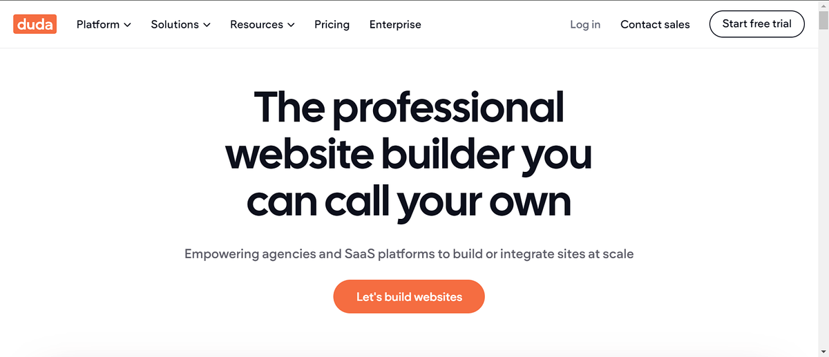 Duda home page