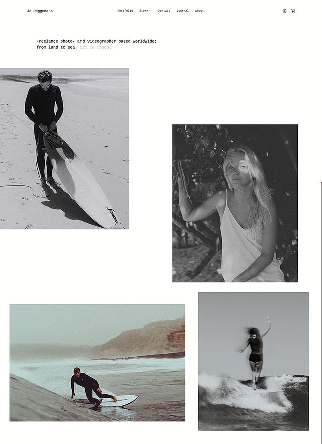 Jo Roggemans Portfolio Website Examples