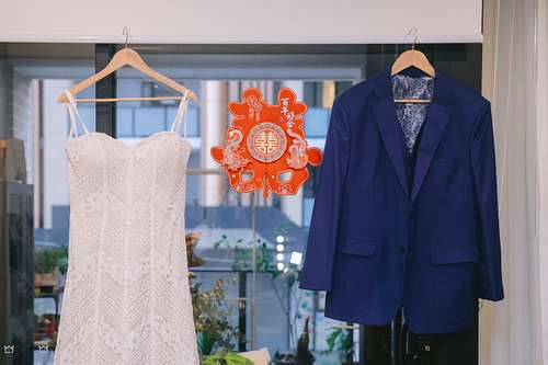 Bride and Groom Getting Ready