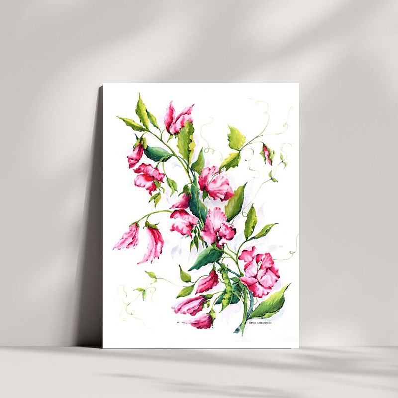 FINE ART PRINT Light Pink Sweet Peas