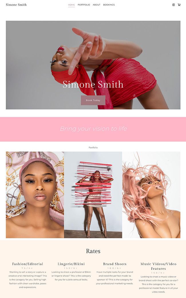 Simone Smith-modelportfolio