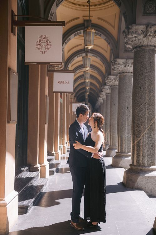 Engagement photo at Martin Place