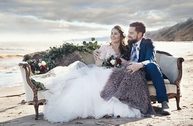 Photographie de mariage à la plage