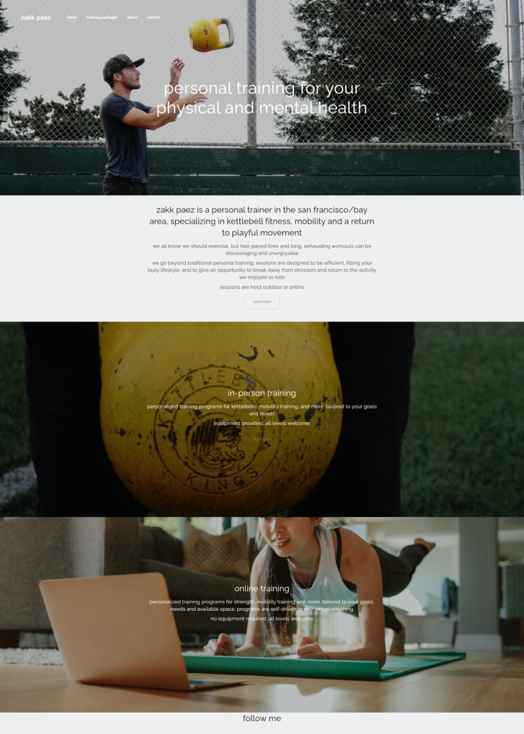 Portfolio di fitness di Zakk Paez