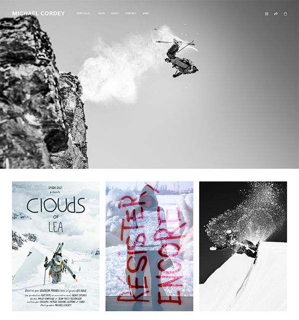 Michael Cordey Portfolio Website Examples