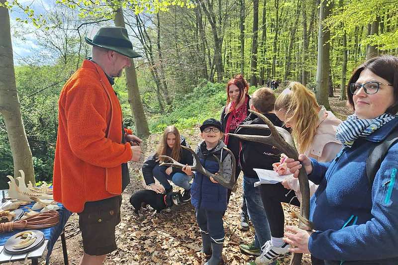Waldrally: Ibbenbürener Kickers entdecken Natur mit Förster Niehaus