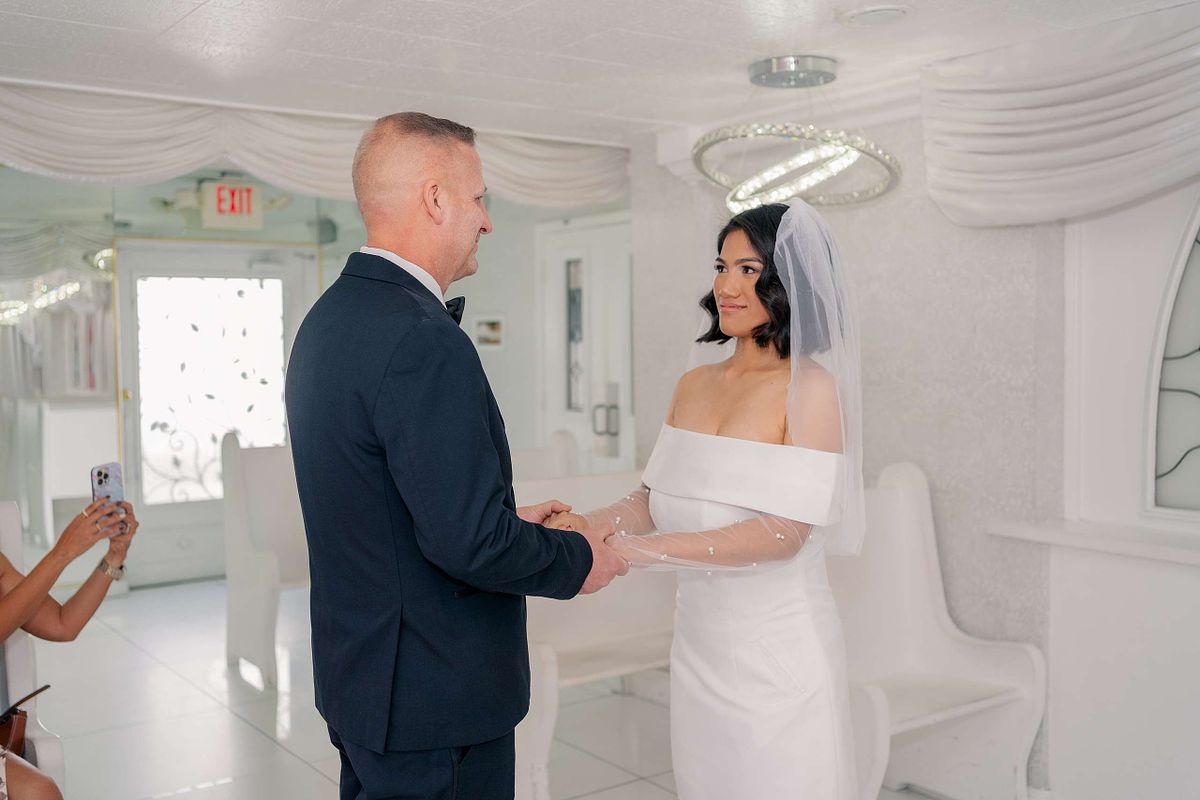 Wedding Ceremony at Little White Chapel, Las Vegas Nevada