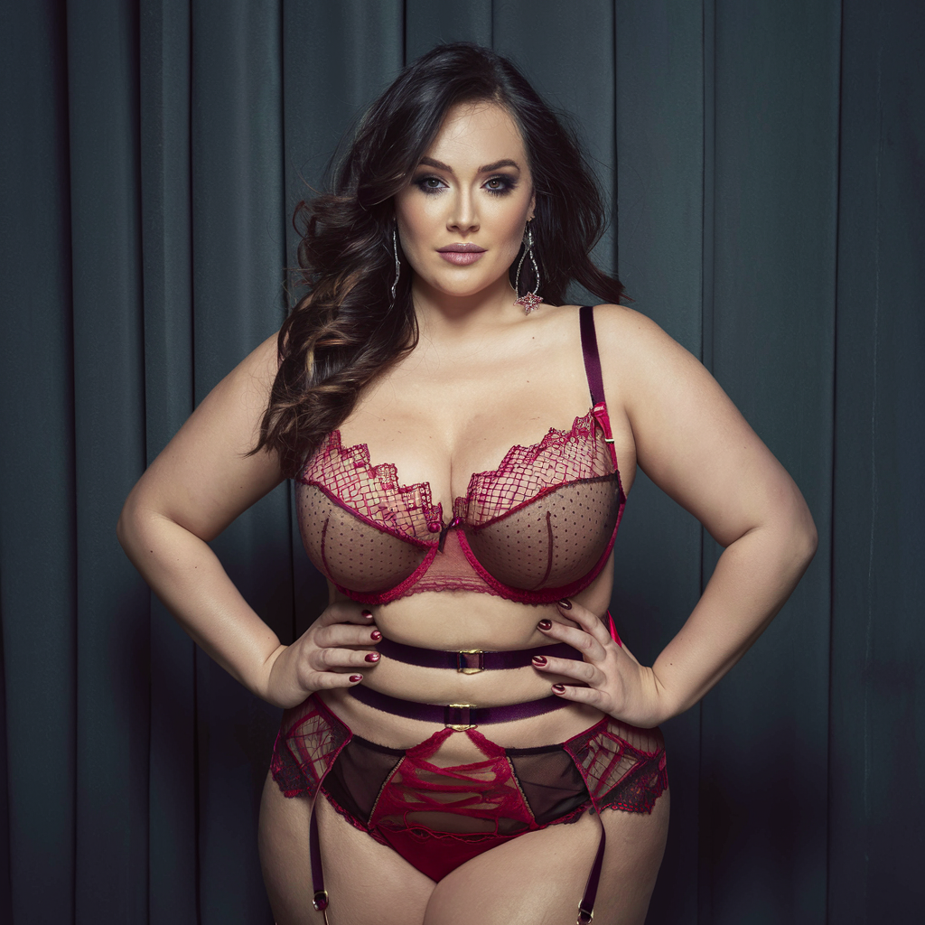 Empowering boudoir portrait with confident pose and soft lighting