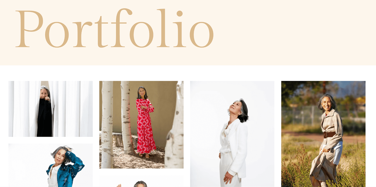 Modeling portfolio website of Barbara Lim