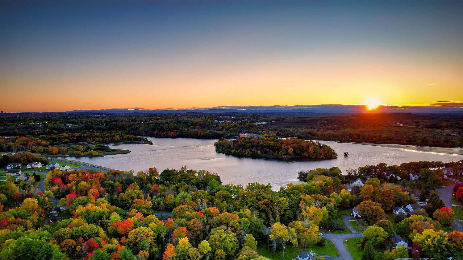 Sunset over the Mohawk River