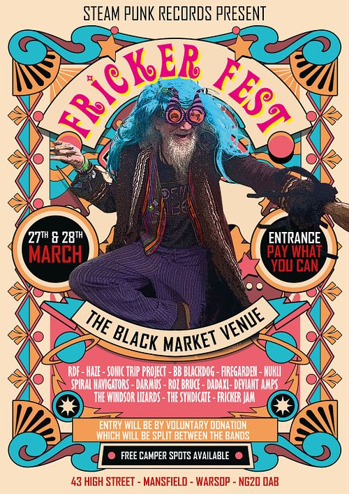 Fricker Fest, a Free Kozmic Celebration of the life of Andy Fricker.