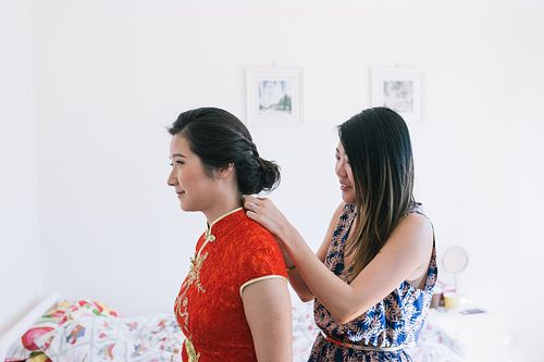 Bride Getting Ready
